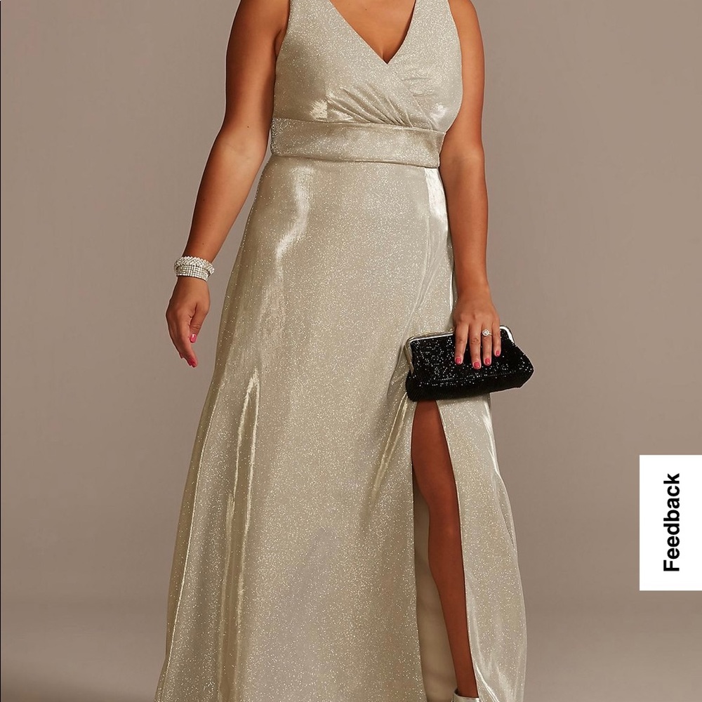 Oleg Cassini David’s Bridal gold Mother of the Bride gown Size 16